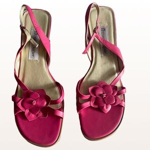etienne aigner rose wedges